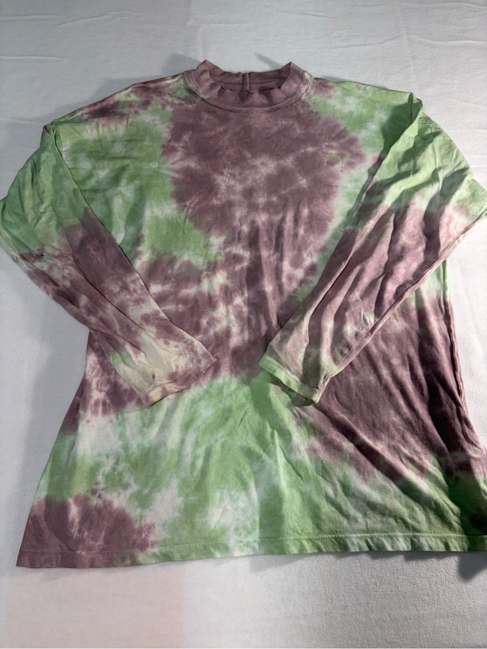 We The Free Tie-Dye Long Sleeve Tee in Lavender & Light Green
